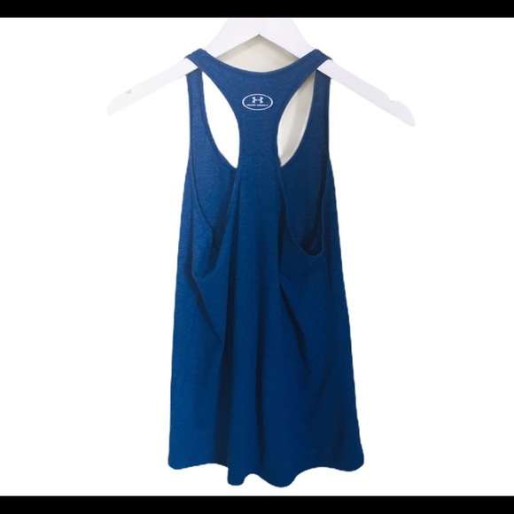 UNDER ARMOUR Racerback Tank/Top Navy Blue/Neon Pink Size Small - Picture 3 of 11